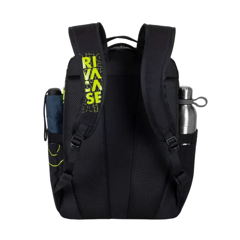 Повседневный рюкзак Rivacase Heide Чёрный/Лайм