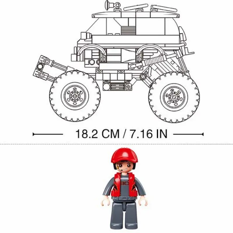 Конструктор Sluban Off-Road - Big Foot Red BKI Красный