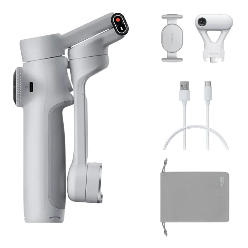 Монопод для селфи Insta360 Flow 2 AI Tracker Bundle Серый