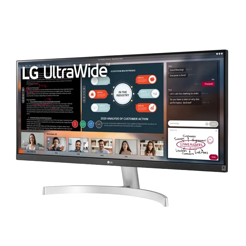 Монитор LG 29WN600 Черный/Белый