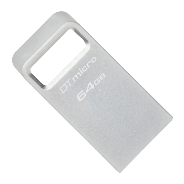 USB Flash накопитель Kingston DataTraveler Micro 64ГБ Серебристый
