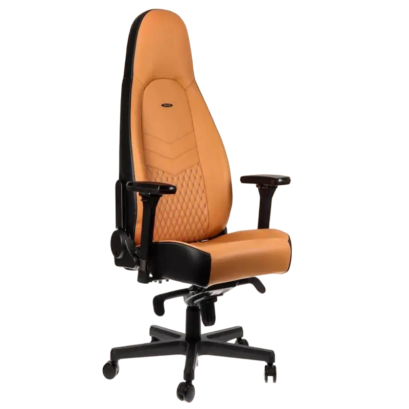 Игровое кресло Noblechairs Icon Натуральная кожа Коньячный/Черный