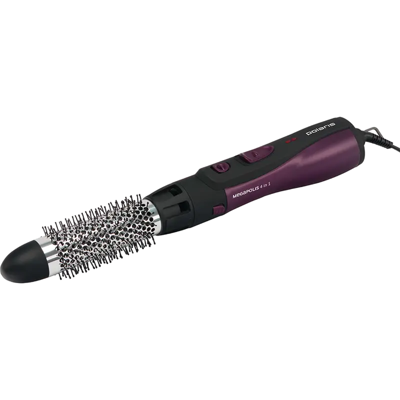 Фен-щётка Polaris Megapolis Collection Чёрный | Бордовый
