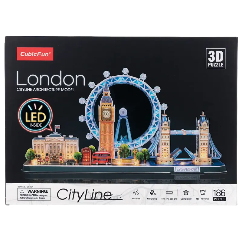 Puzzle 3D CubicFun London Multicolor