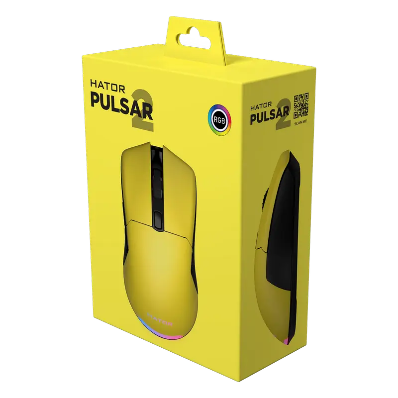 Игровая мышь HATOR Pulsar 2 Проводное Жёлтый