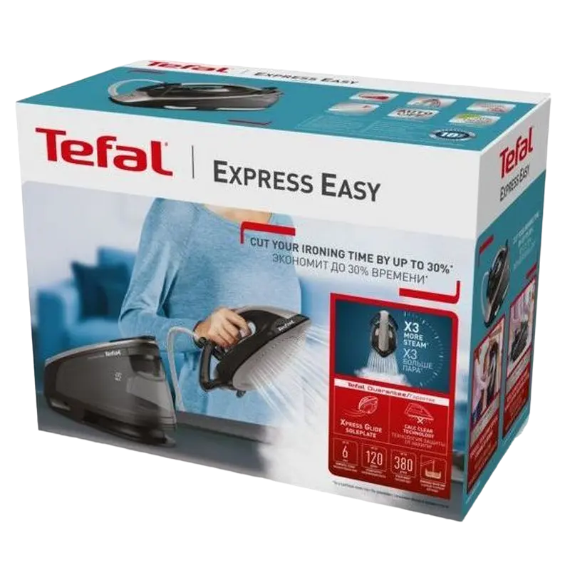 Утюг с парогенератором Tefal SV6140E0 Черный | Серый