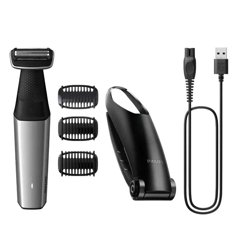Trimmer pentru bărbați Philips Bodygroom Series 5000 Argintiu | Negru