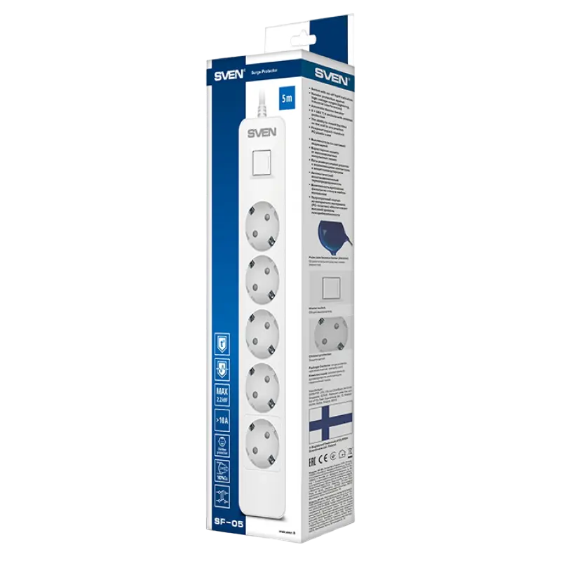 Сетевой фильтр SVEN SF-05 Белый