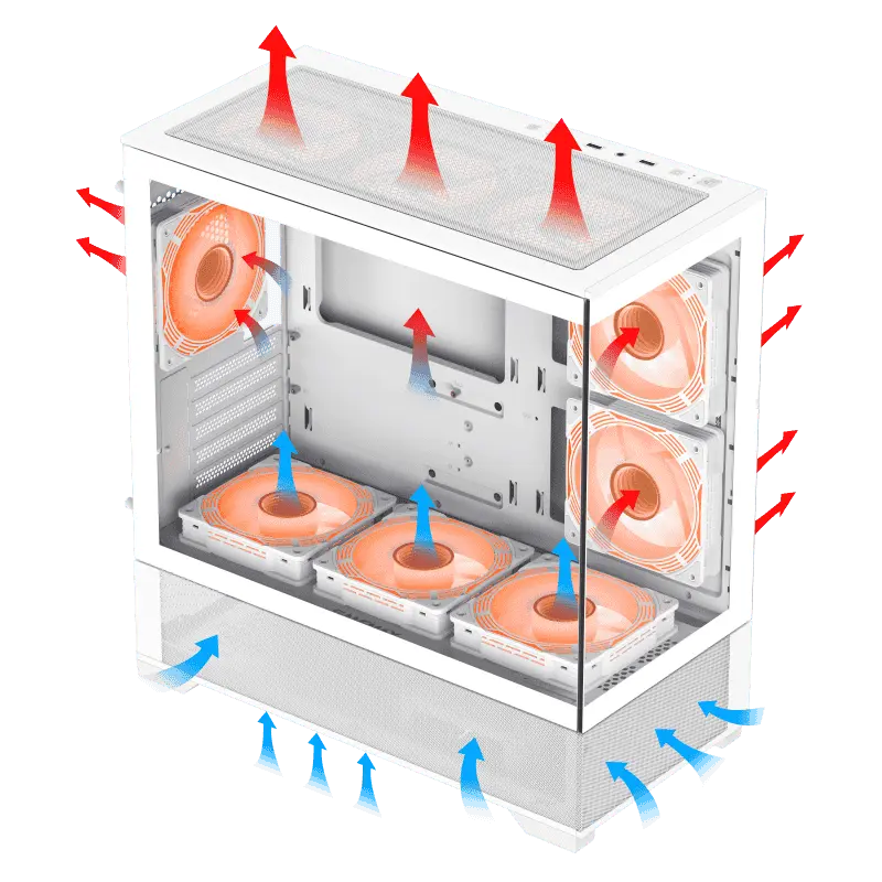 Компьютерный корпус Gamemax VISTA MW Midi-Tower Белый