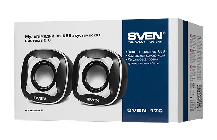 Компьютерные колонки SVEN 170 Белый