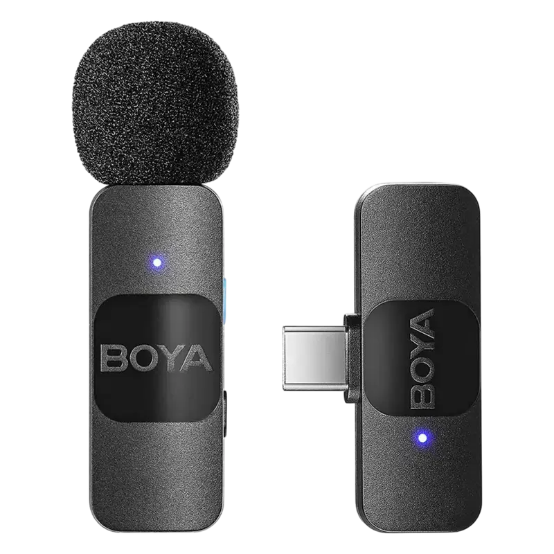 Портативный записывающий микрофон Boya BY-V10 Беспроводной Черный