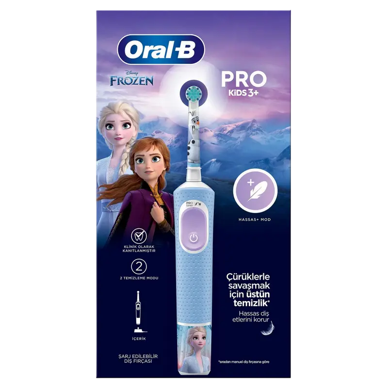 Электрическая зубная щетка Для детей Braun Oral-B Vitality PRO Kids Frozen Голубой