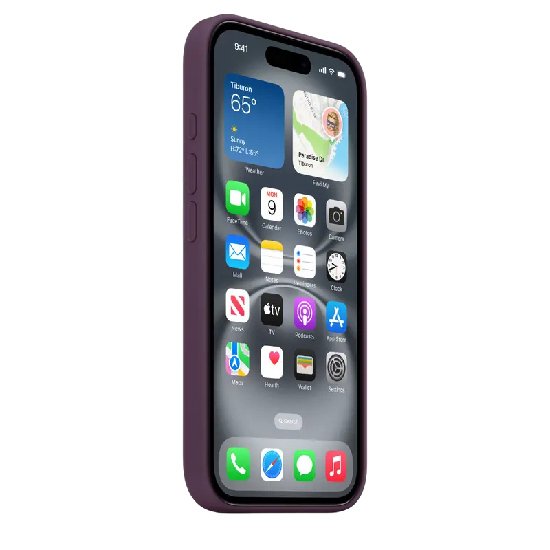 Husă Apple iPhone 16 Silicone Case MagSafe A3313 Silicone Case with MagSafe Prună