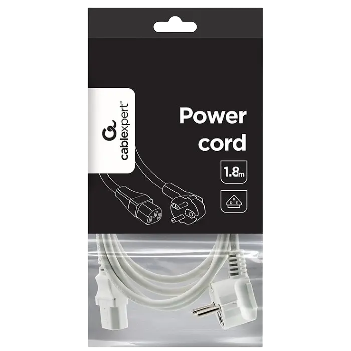 Шнур питания Cablexpert PC-186W-VDE Белый