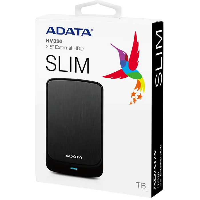 Внешний портативный жесткий диск ADATA HV320 2 ТБ Чёрный