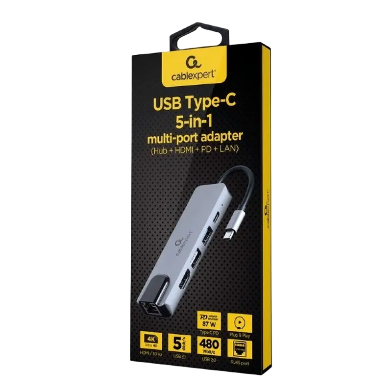 Stație Docking Gembird A-CM-COMBO5-04 Gri