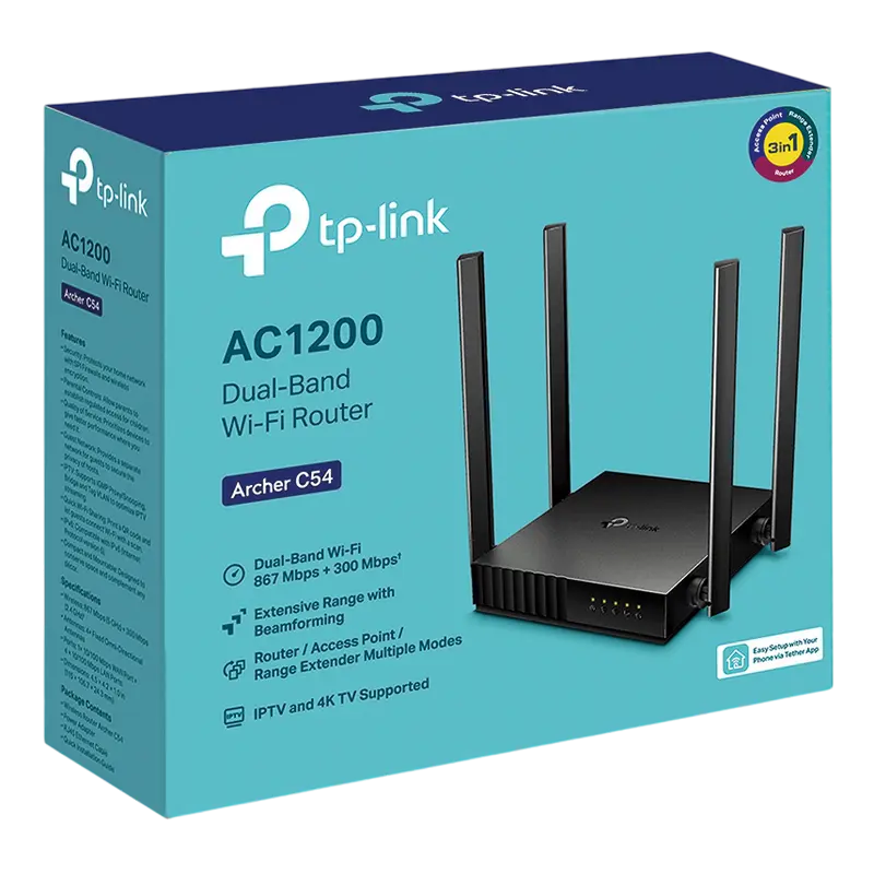 Беспроводной маршрутизатор TP-LINK Archer C54 Черный
