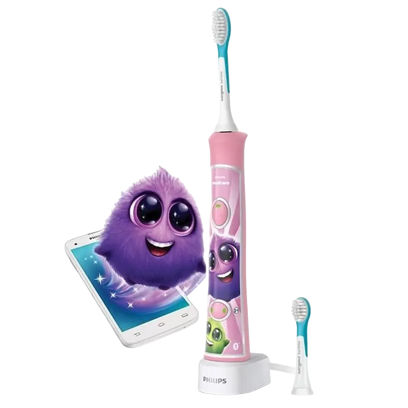 Электрическая звуковая зубная щетка Для детей Philips Sonicare For Kids Розовый