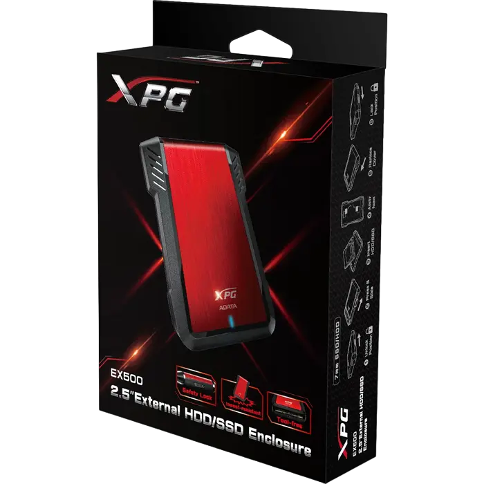 Внешний корпус ADATA XPG EX500 Красный