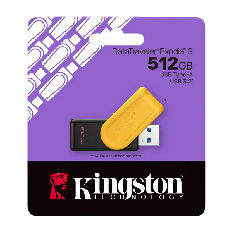 USB Flash накопитель Kingston DataTraveler Exodia S 512ГБ Черный | Желтый