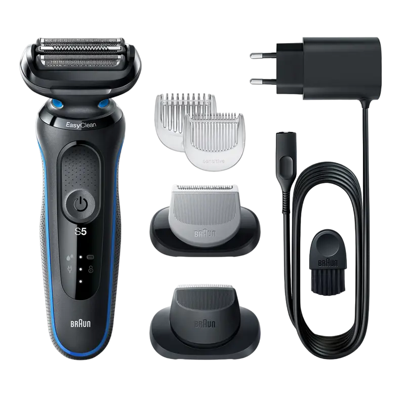 Электробритва мужская Braun Series 5 50-B1620s Flex Wet&Dry Черный | Синий