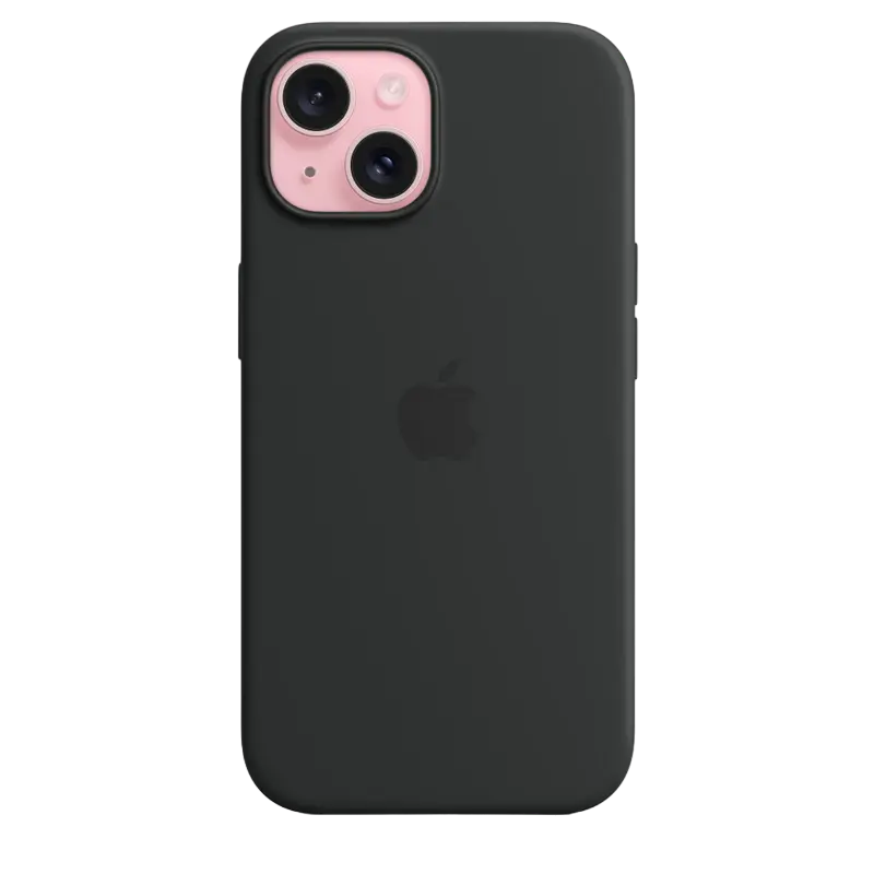 Чехол Apple iPhone 15 Silicone Case MagSafe Силиконовый Чехол Чёрный