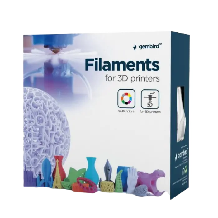 Filament pentru imprimantă 3D Gembird FF-3DP-ABS1.75-02-GR Gri