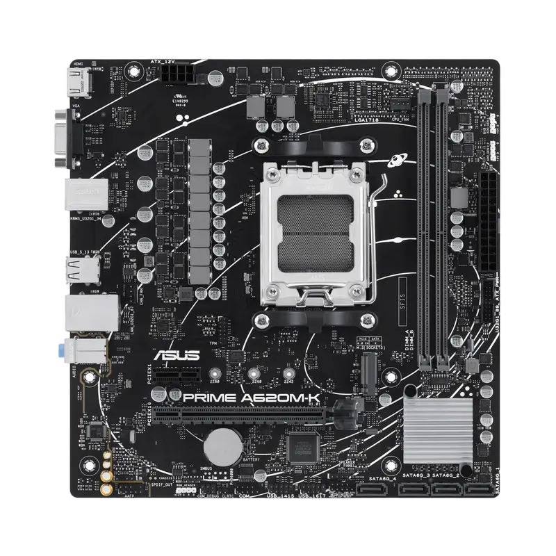 Материнская плата ASUS PRIME A620M-K AM5 Micro-ATX