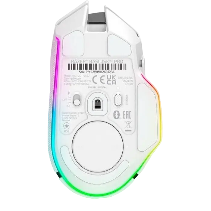 Беcпроводная мышь Razer Basilisk V3 Pro Проводное,Беспроводное Белый