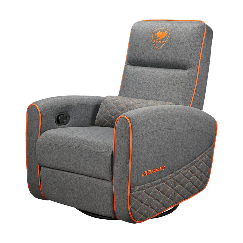 Игровое кресло Cougar FIDOM Имитация льна Серый | Оранжевый