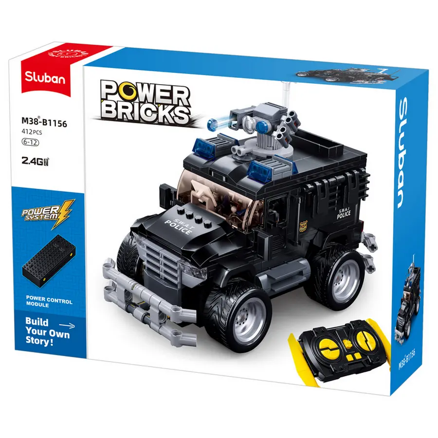 Конструктор с радиоуправлением Sluban Power Bricks - Tiger Assault Vehicle Черный