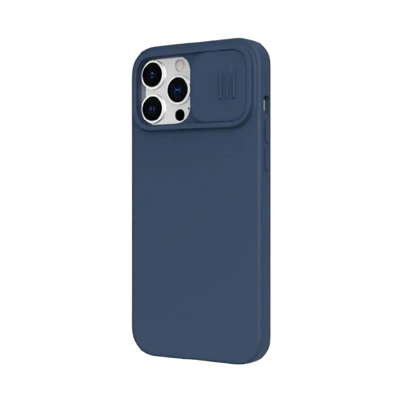 Чехол Nillkin Apple iPhone 13 Pro CamShield Silky Silicone Camshield Темно-синий