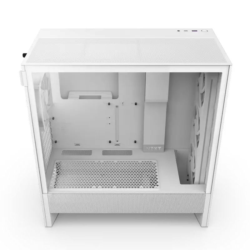 Carcasă PC NZXT H5 Flow RGB Midi-Tower Alb