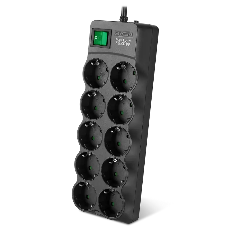 Prelungitor electric SVEN SF-10E-16 Negru