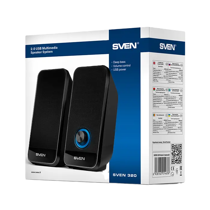 Компьютерные колонки SVEN 320 Черный