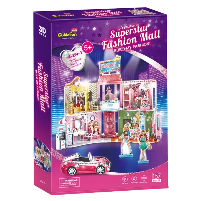 Puzzle 3D CubicFun Super Star Fashion Mall Multicolor