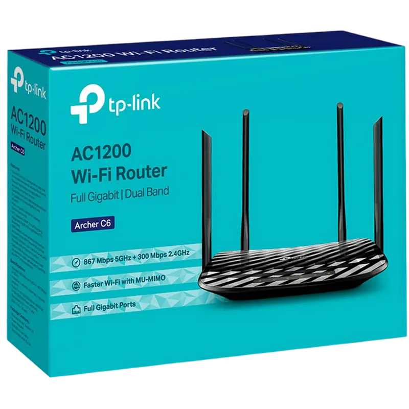 Беспроводной маршрутизатор TP-LINK Archer C6 Черный