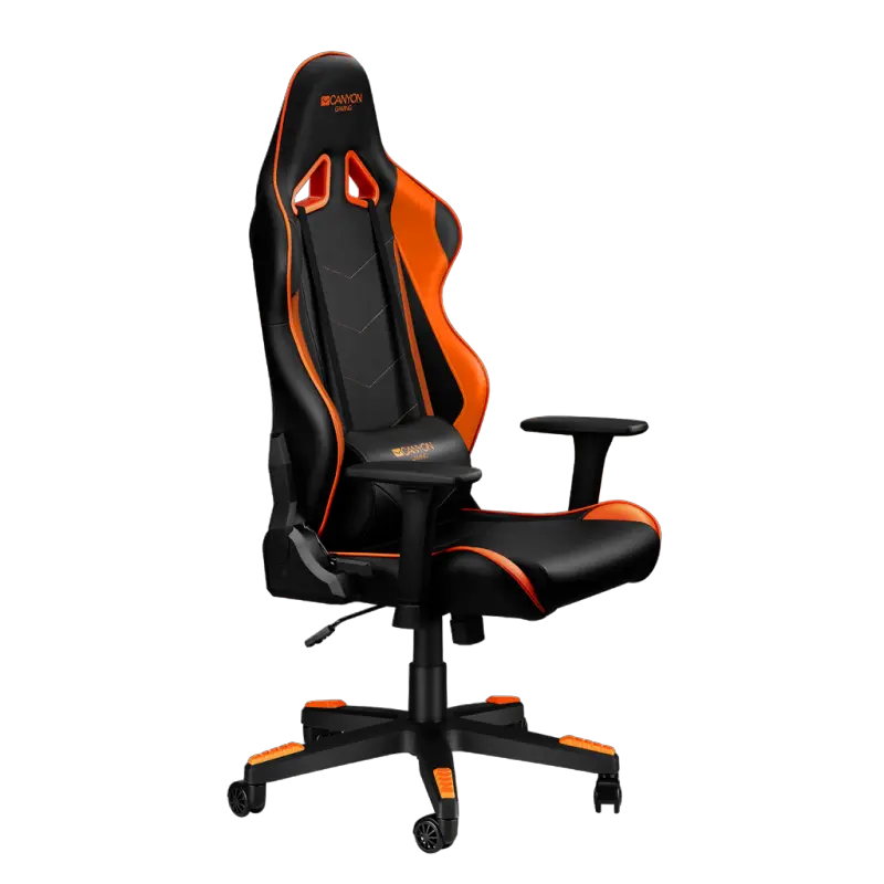 Scaun Gaming Canyon Deimos PU Piele Negru/Portocaliu