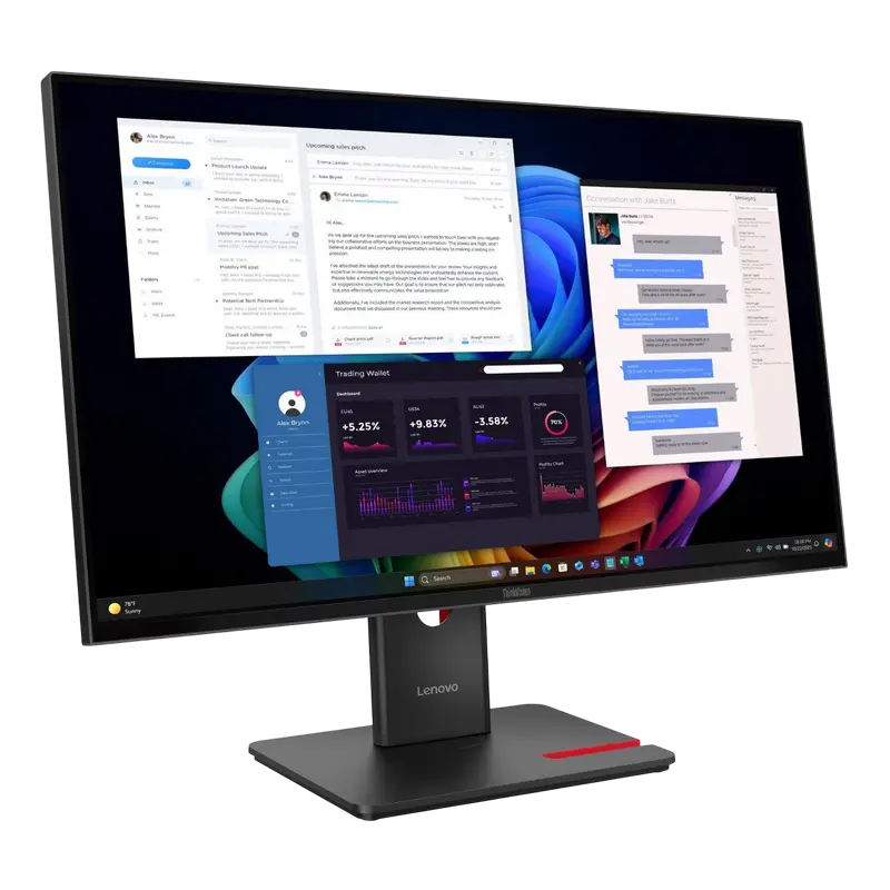 Монитор Lenovo ThinkVision T27UD-40 Чёрный