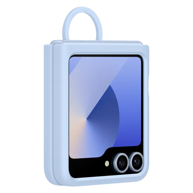 Чехол Samsung Galaxy Flip 6 Silicone Case Силиконовый Чехол Синий