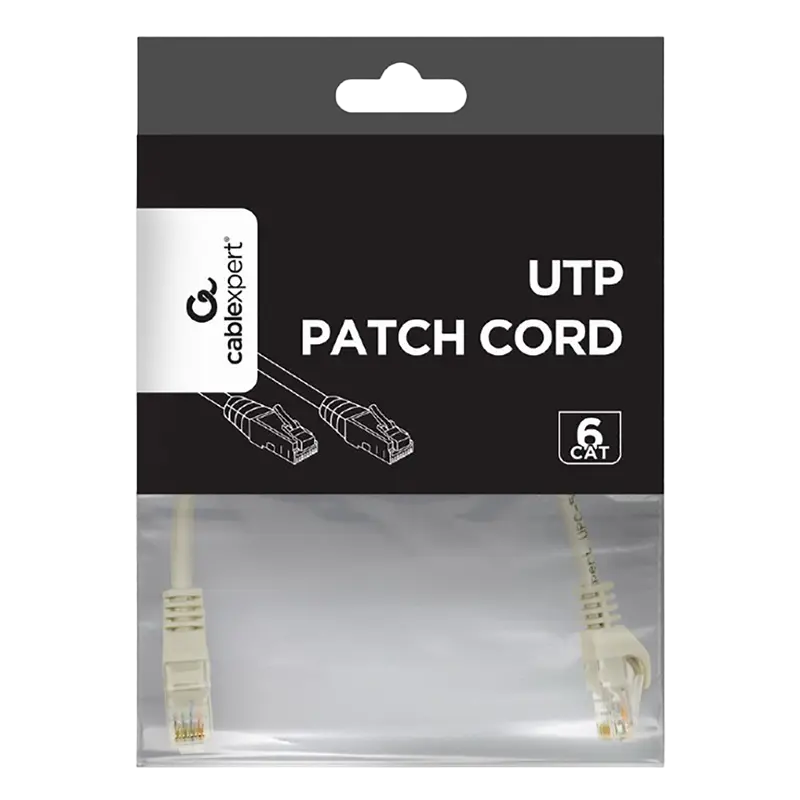 Patch cord Cablexpert PP6U-0.25M Gri