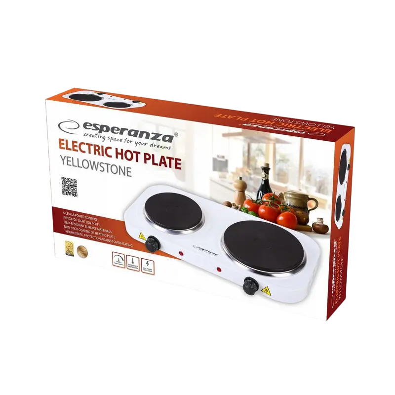 Электрическая настольная плита Esperanza EKH007W Белый