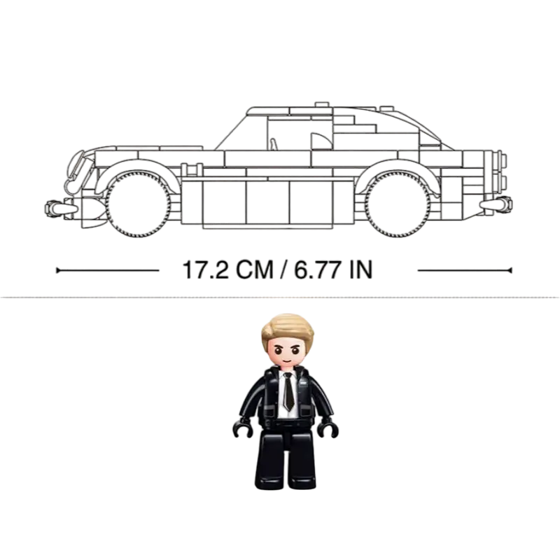 Конструктор Sluban Model Bricks - Car of a Secret Agent Серый