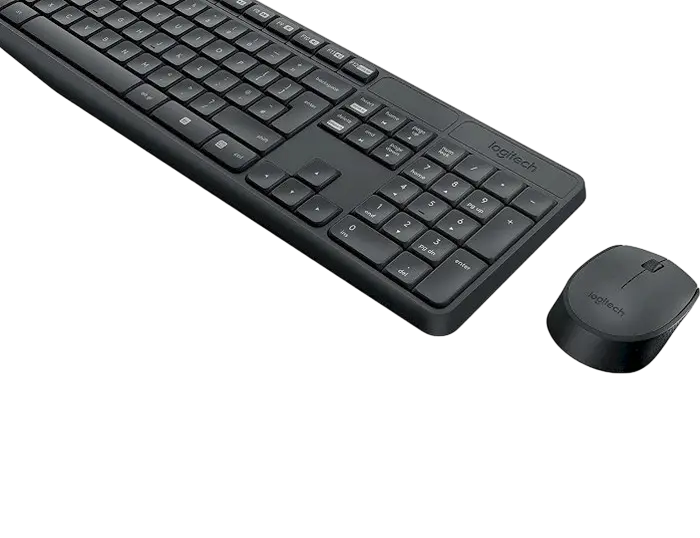 Клавиатура и мышь Logitech MK235 Мембрана Серый