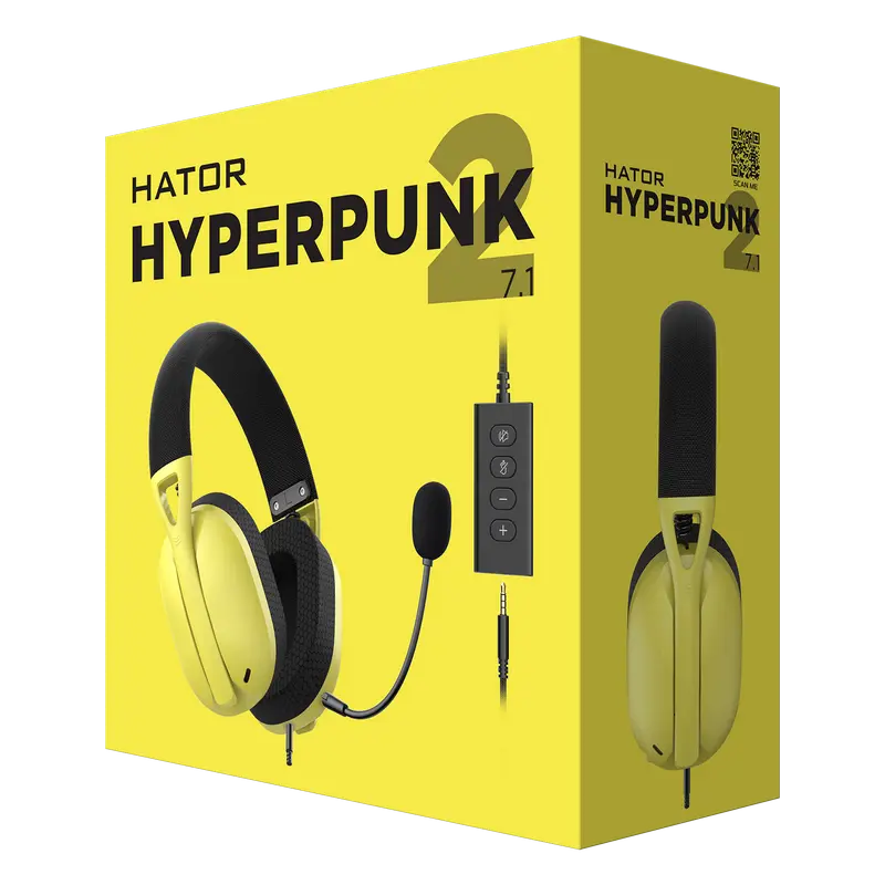 Наушники HATOR Hyperpunk 2 Желтый | Черный