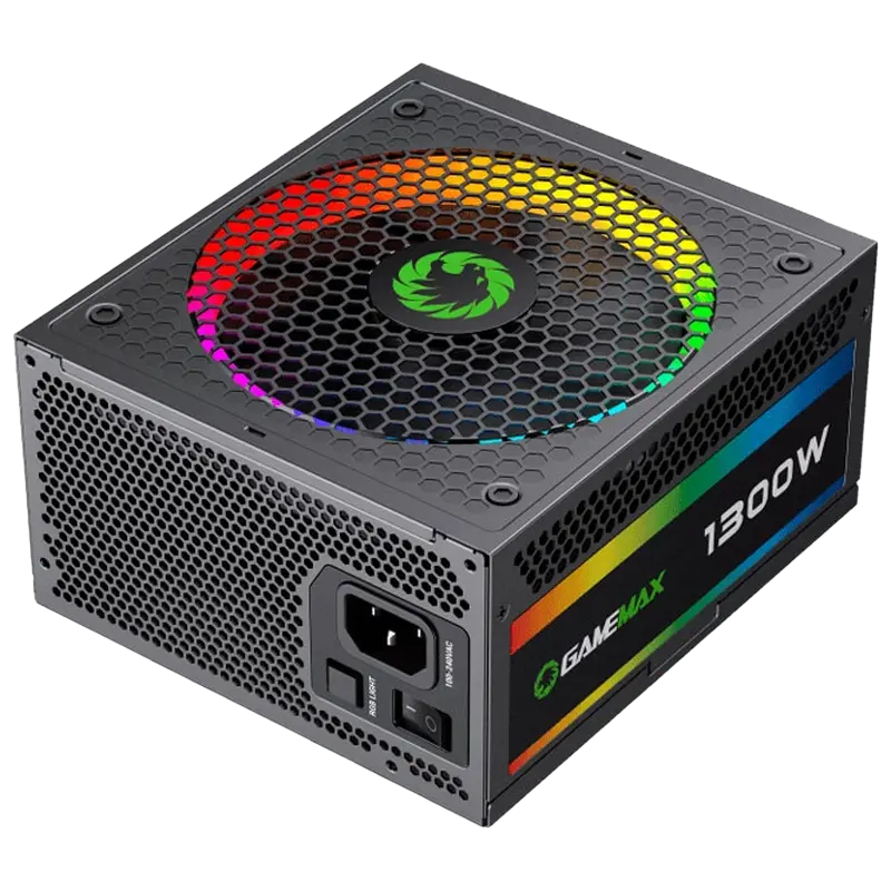 Tip Блок питания для компьютеров Gamemax RGB-1300 ATX Черный