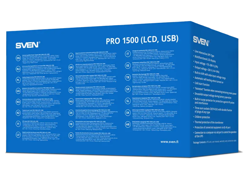 Источник бесперебойного питания SVEN Pro 1500 Черный