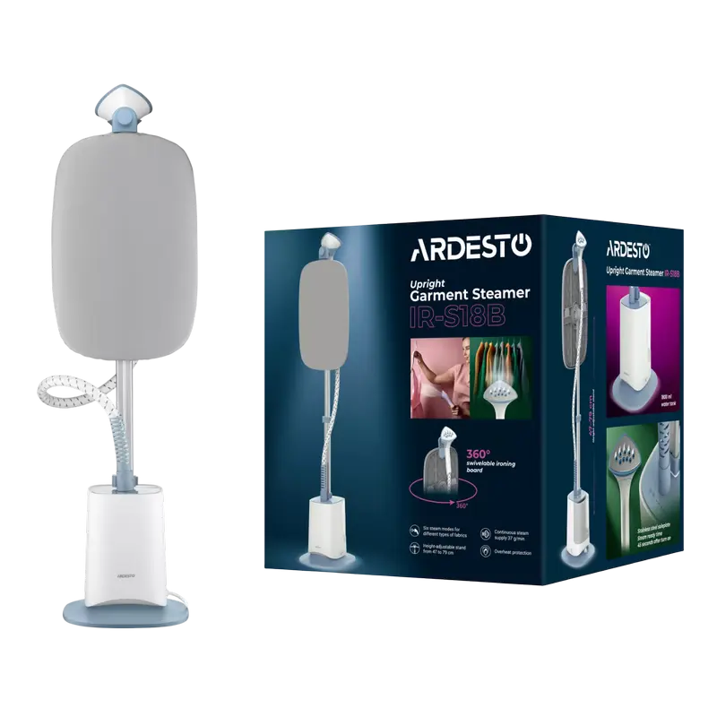 Стационарный отпариватель Ardesto IR-S18B Белый