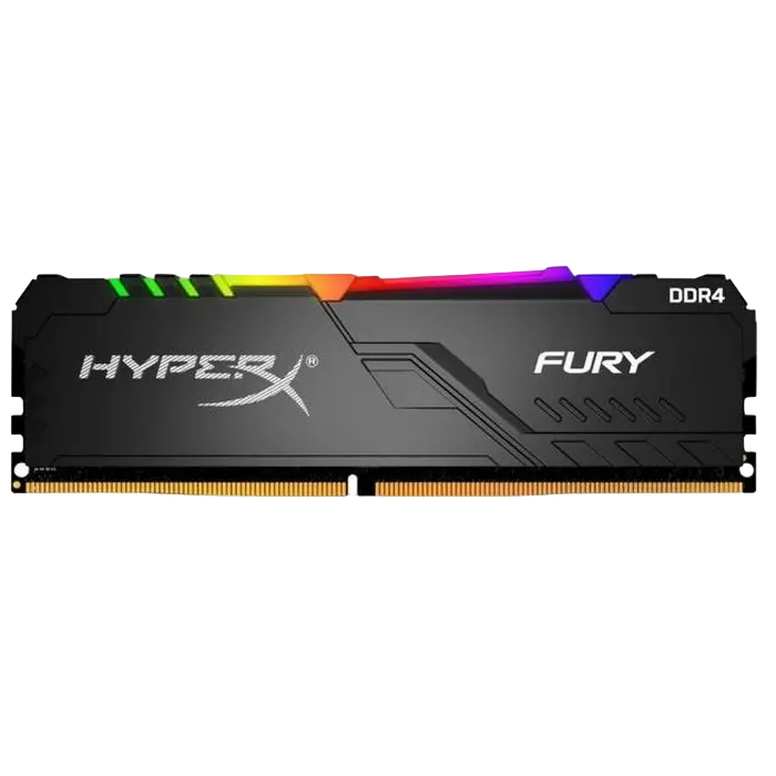 Оперативная память Kingston HyperX FURY RGB HyperX FURY 8 ГБ Чёрный