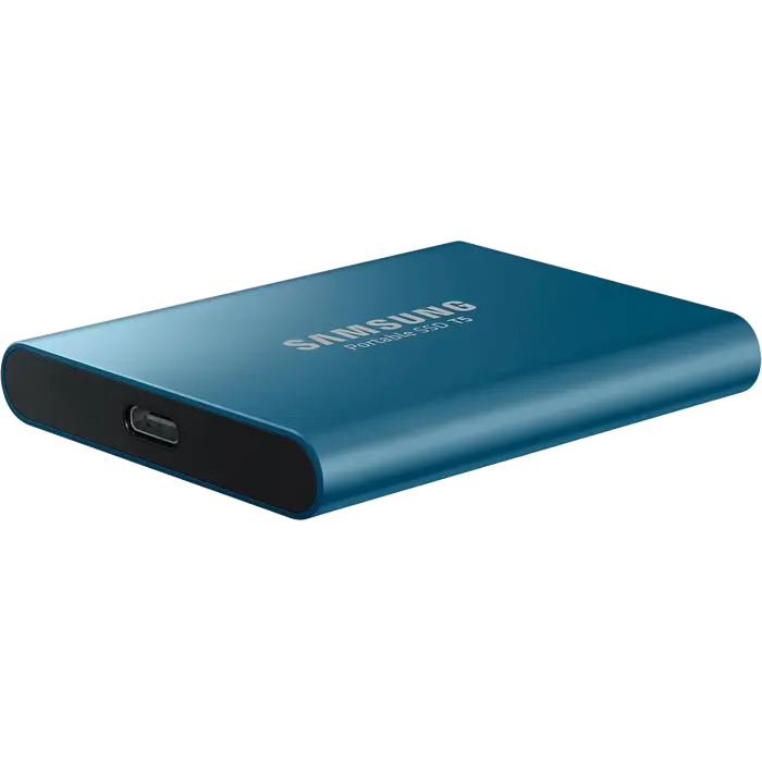 Внешний портативный SSD накопитель Samsung T5 500 ГБ Синий